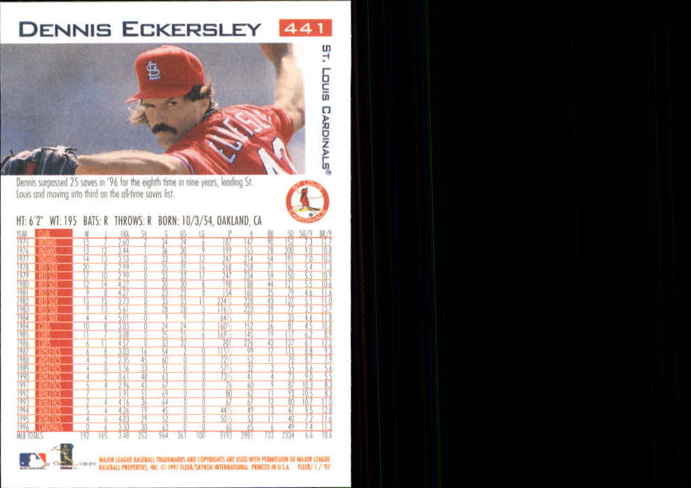 1997 Fleer Baseball "Main Set" Base Cards #401 to #600 - Picture 83 of 387