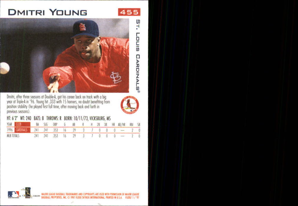 1997 Fleer Baseball "Main Set" Base Cards #401 to #600 - Picture 109 of 387