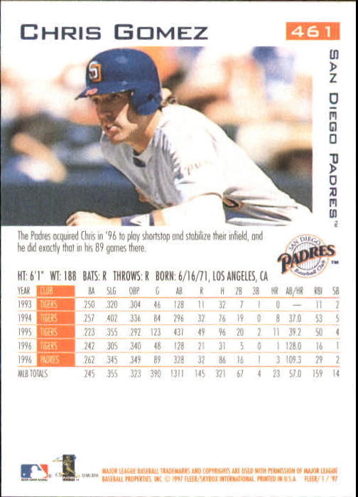 1997 Fleer Baseball "Main Set" Base Cards #401 to #600 - Picture 121 of 387