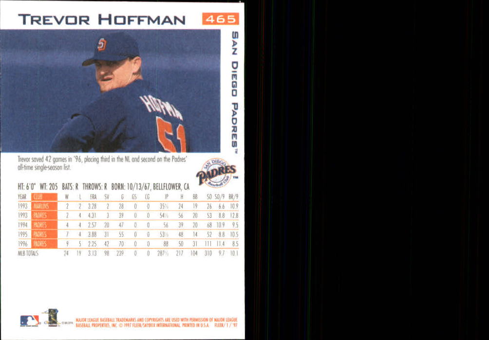 1997 Fleer Baseball "Main Set" Base Cards #401 to #600 - Picture 127 of 387