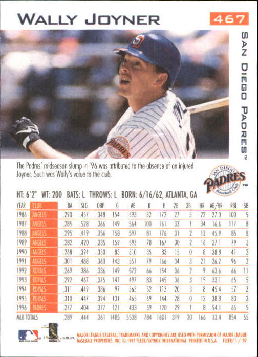 1997 Fleer Baseball "Main Set" Base Cards #401 to #600 - Picture 131 of 387