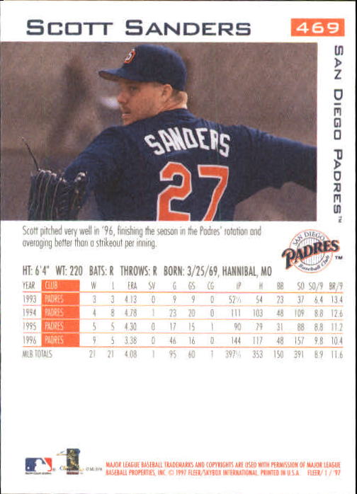 1997 Fleer Baseball "Main Set" Base Cards #401 to #600 - Picture 135 of 387