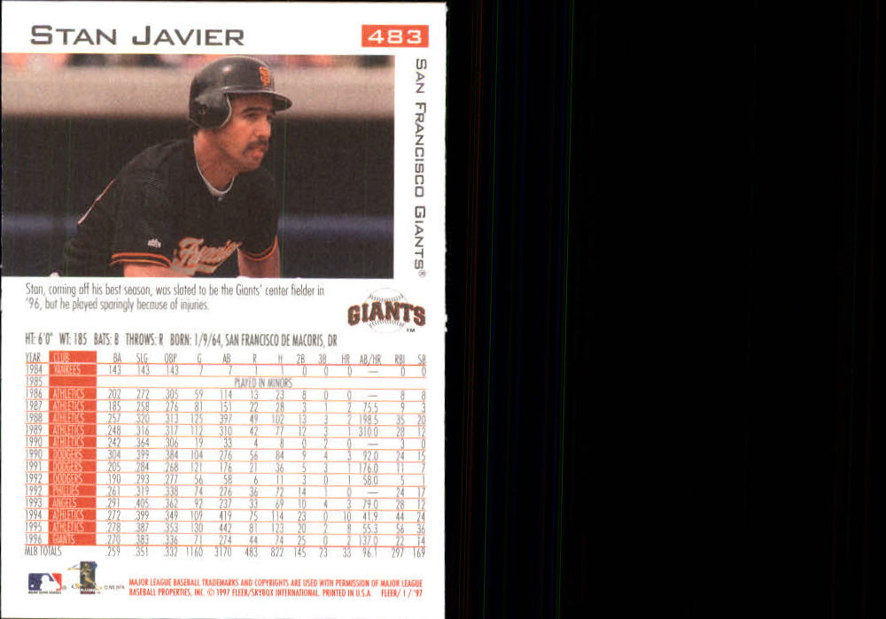 1997 Fleer Baseball "Main Set" Base Cards #401 to #600 - Picture 163 of 387