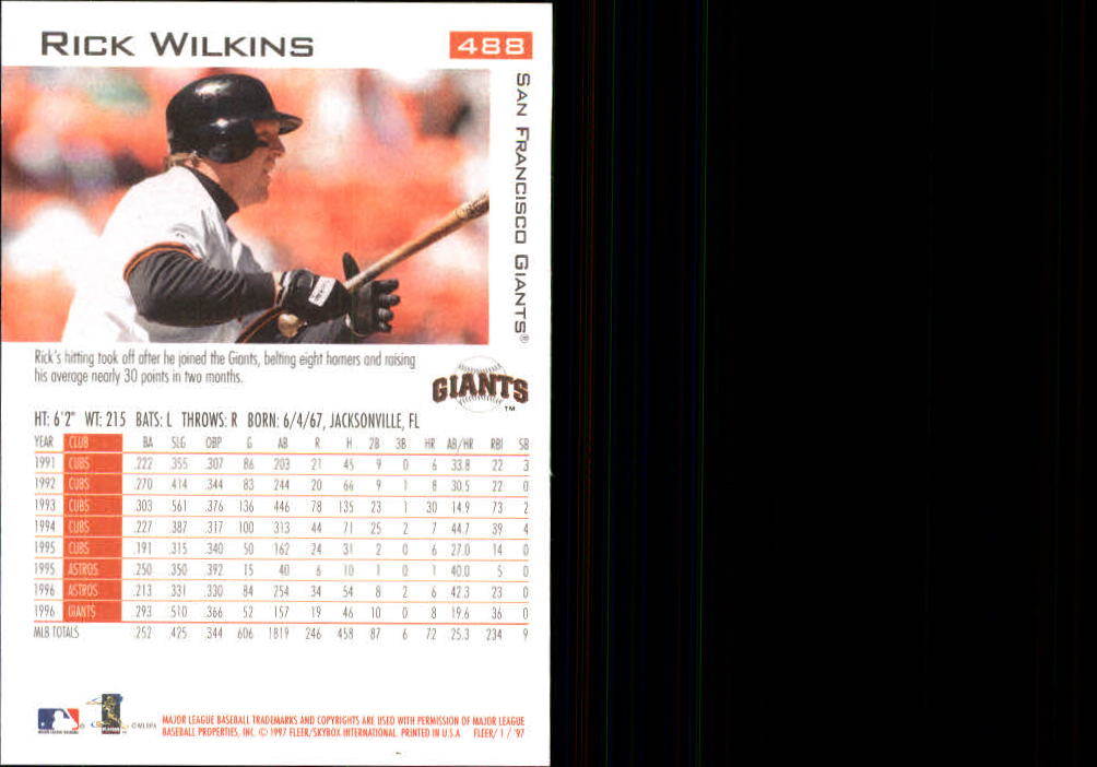 1997 Fleer Baseball "Main Set" Base Cards #401 to #600 - Picture 173 of 387