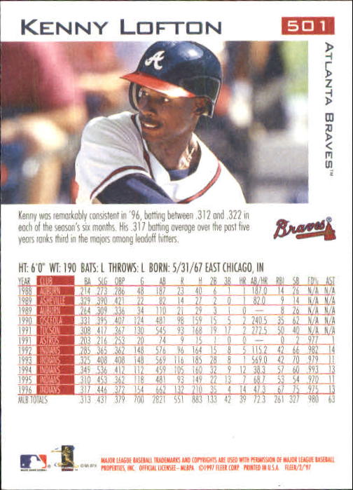 1997 Fleer Baseball "Main Set" Base Cards #401 to #600 - Picture 199 of 387