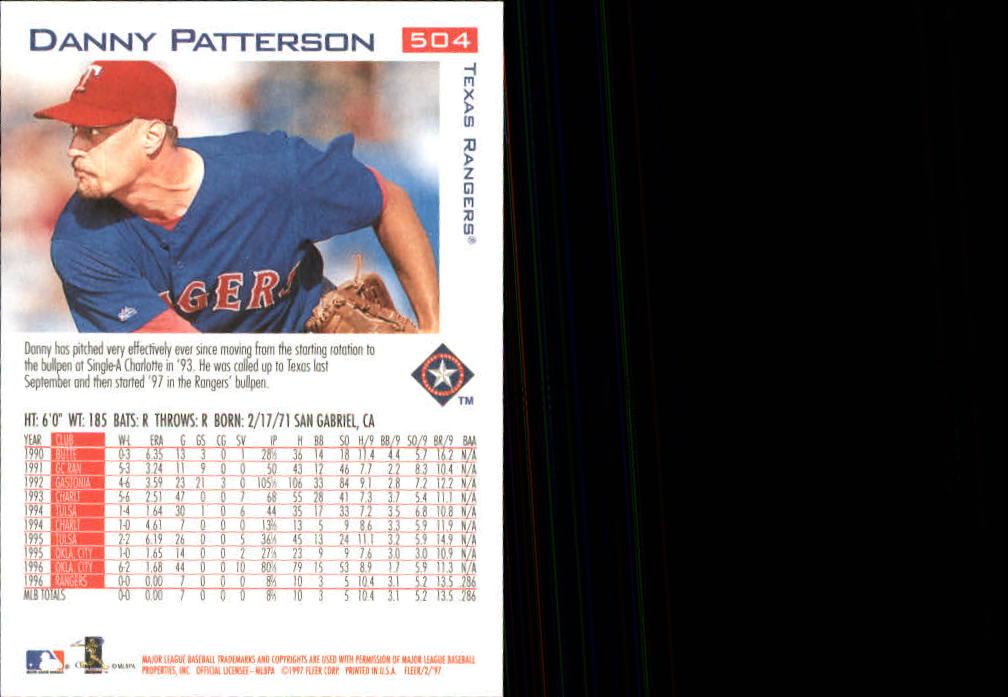 1997 Fleer Baseball "Main Set" Base Cards #401 to #600 - Picture 205 of 387