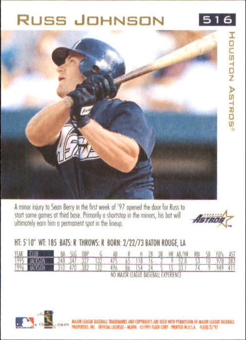 1997 Fleer Baseball "Main Set" Base Cards #401 to #600 - Picture 227 of 387