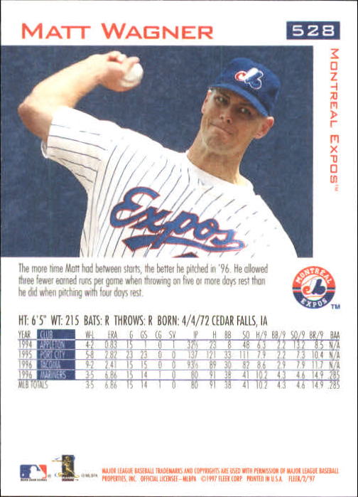 1997 Fleer Baseball "Main Set" Base Cards #401 to #600 - Picture 251 of 387