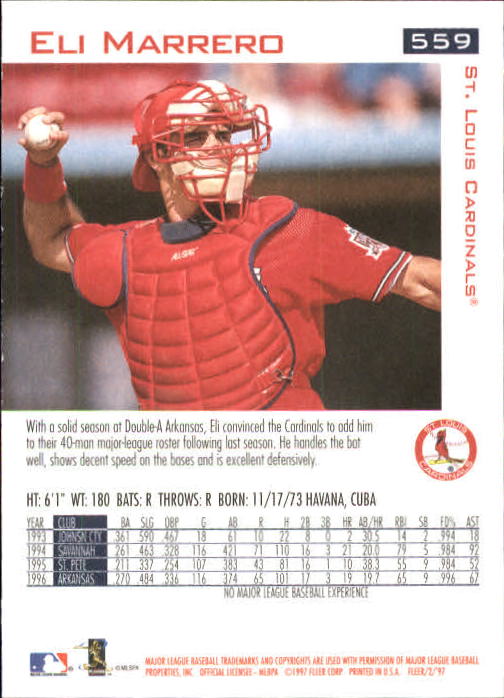 1997 Fleer Baseball "Main Set" Base Cards #401 to #600 - Picture 309 of 387