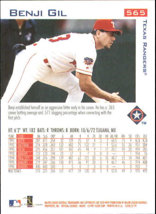 1997 Fleer Baseball "Main Set" Base Cards #401 to #600 - Picture 321 of 387