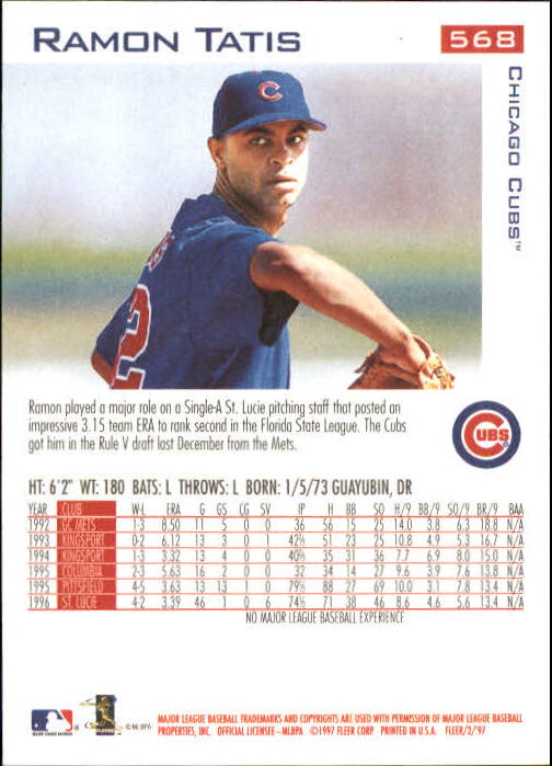 1997 Fleer Baseball "Main Set" Base Cards #401 to #600 - Picture 327 of 387