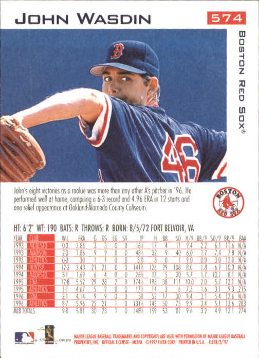 1997 Fleer Baseball "Main Set" Base Cards #401 to #600 - Picture 339 of 387