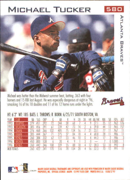 1997 Fleer Baseball "Main Set" Base Cards #401 to #600 - Picture 349 of 387