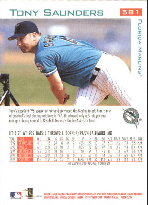 1997 Fleer Baseball "Main Set" Base Cards #401 to #600 - Picture 351 of 387