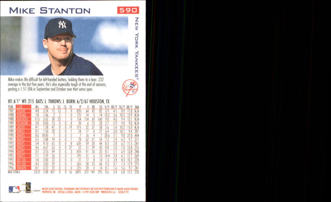 1997 Fleer Baseball "Main Set" Base Cards #401 to #600 - Picture 367 of 387