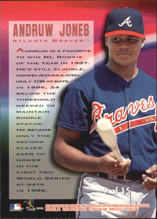 1997 Fleer Baseball "New Horizons" Insert Cards - Picture 17 of 21
