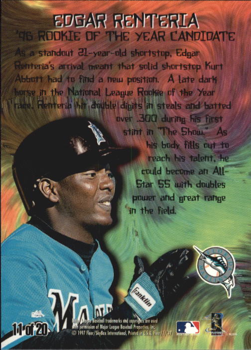 1997 Fleer Baseball "Rookie Sensations" Insert Cards - Picture 15 of 29