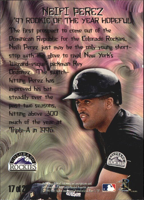 1997 Fleer Baseball "Rookie Sensations" Insert Cards - Picture 25 of 29