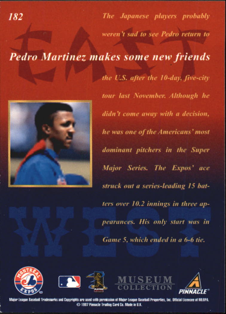1997 New Pinnacle Museum Collection #182 Pedro Martinez back image