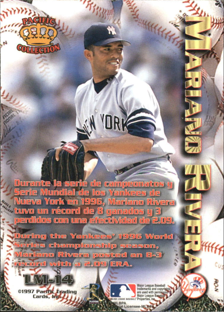 1997 Pacific Latinos of the Major Leagues #14 Mariano Rivera back image