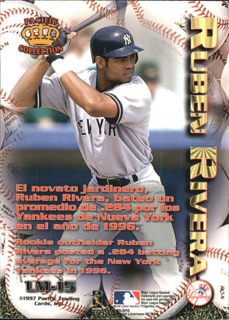 1997 Pacific Latinos of the Major Leagues #15 Ruben Rivera back image