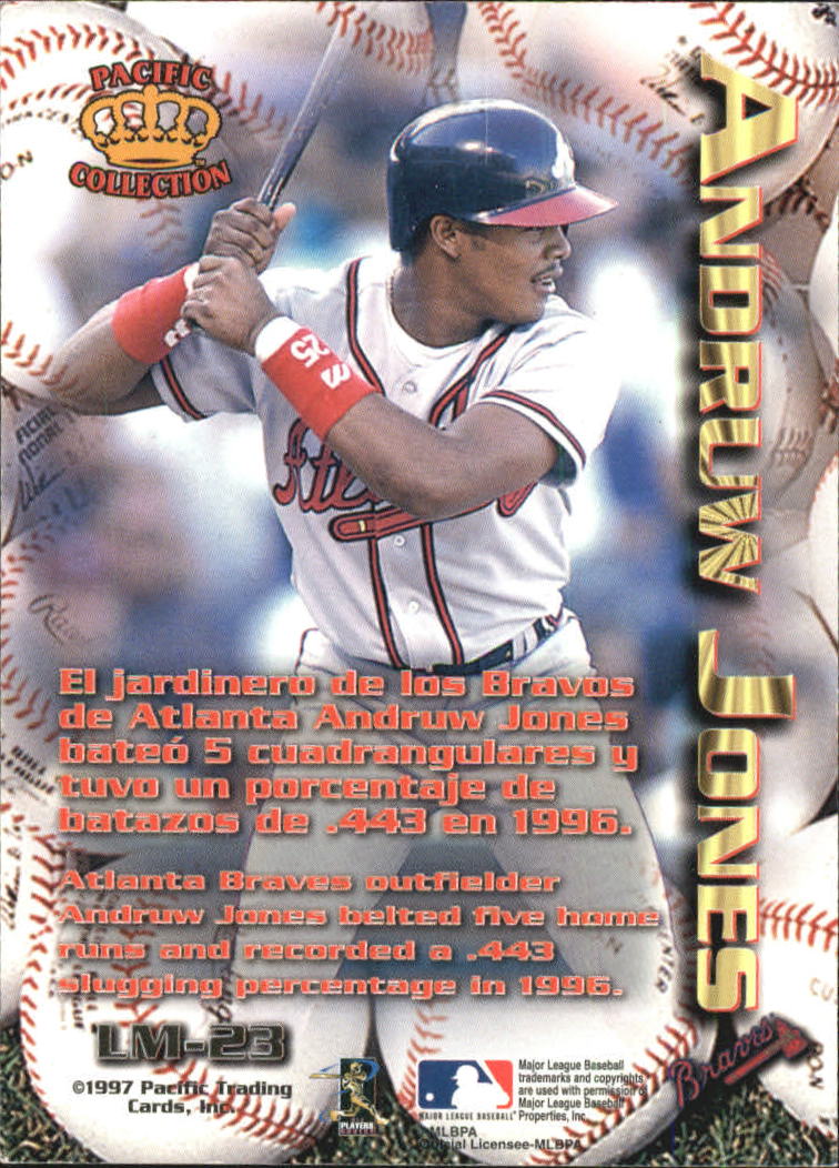 1997 Pacific Latinos of the Major Leagues #23 Andruw Jones back image