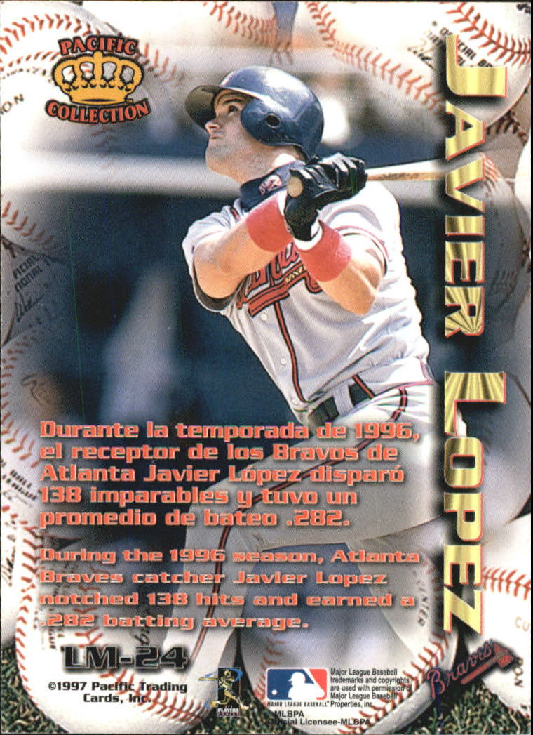 1997 Pacific Latinos of the Major Leagues #24 Javier Lopez back image