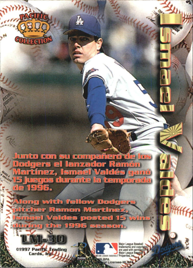 1997 Pacific Latinos of the Major Leagues #30 Ismael Valdes back image