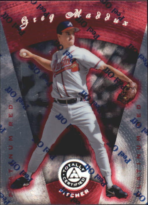 1997 Pinnacle Totally Certified Platinum Red #83 Greg Maddux