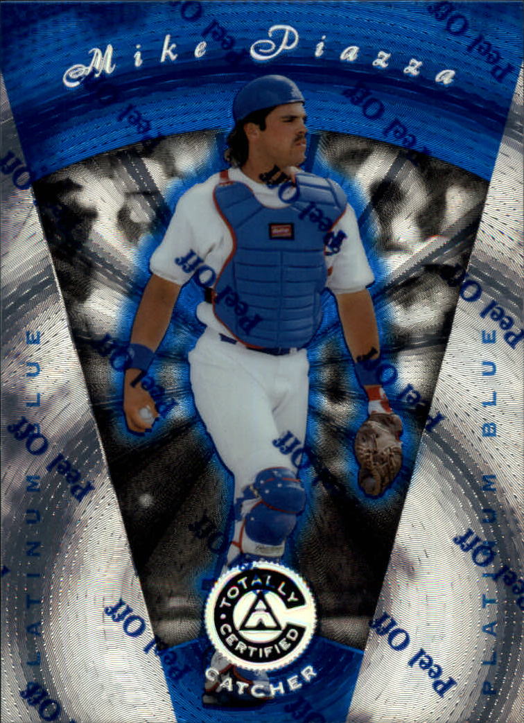 1997 Pinnacle Totally Certified Platinum Blue #26 Mike Piazza