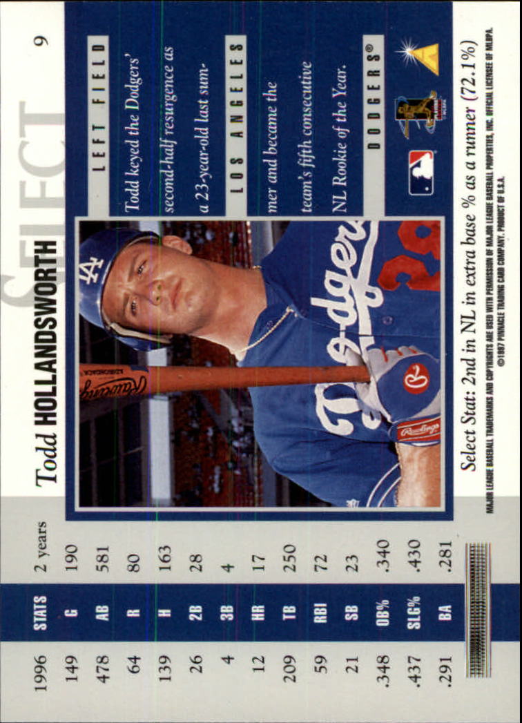 1997 Select #9 Todd Hollandsworth R back image