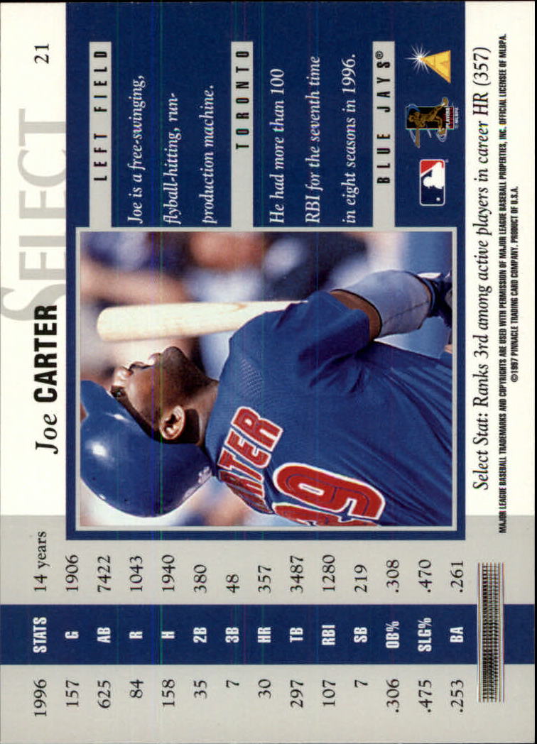 B6663- 1997 Select Baseball Card #s 1-200 +Rookies -You Pick- 15+ FREE US SHIP - Picture 37 of 311