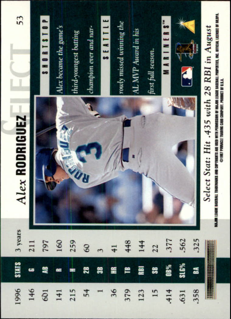 B6663- 1997 Select Baseball Card #s 1-200 +Rookies -You Pick- 15+ FREE US SHIP - Picture 93 of 311