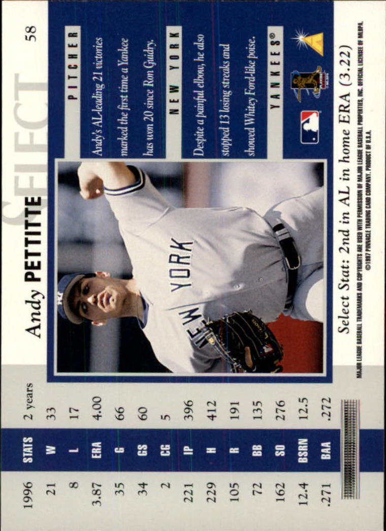 B6663- 1997 Select Baseball Card #s 1-200 +Rookies -You Pick- 15+ FREE US SHIP - Picture 101 of 311