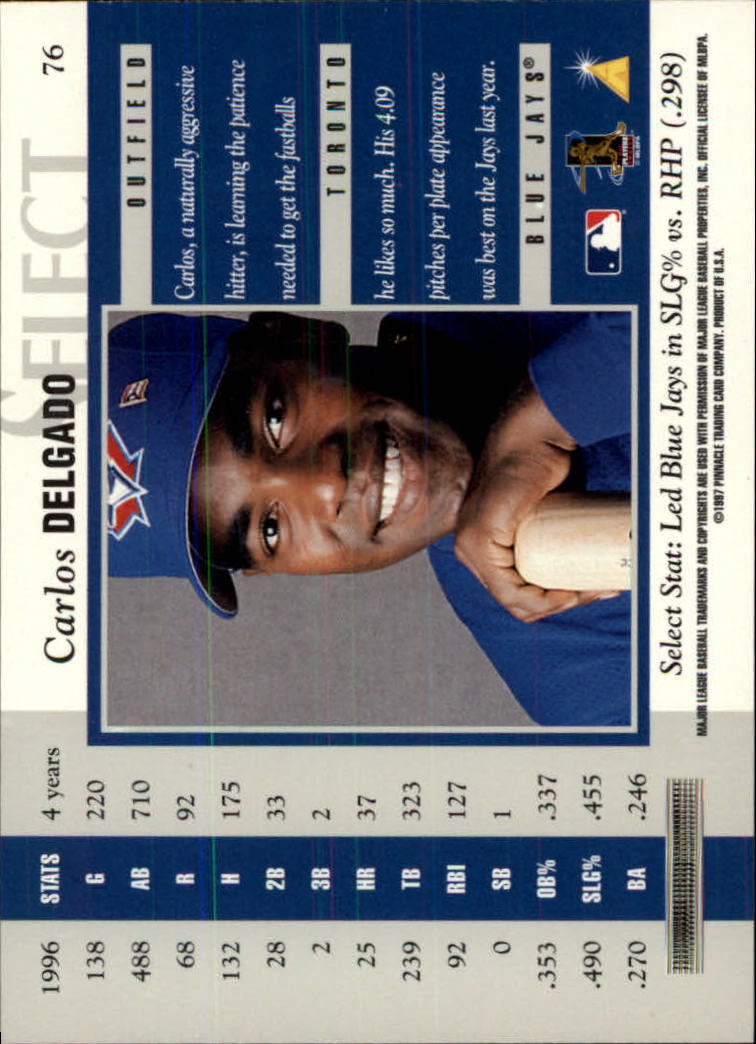 B6663- 1997 Select Baseball Card #s 1-200 +Rookies -You Pick- 15+ FREE US SHIP - Picture 135 of 311
