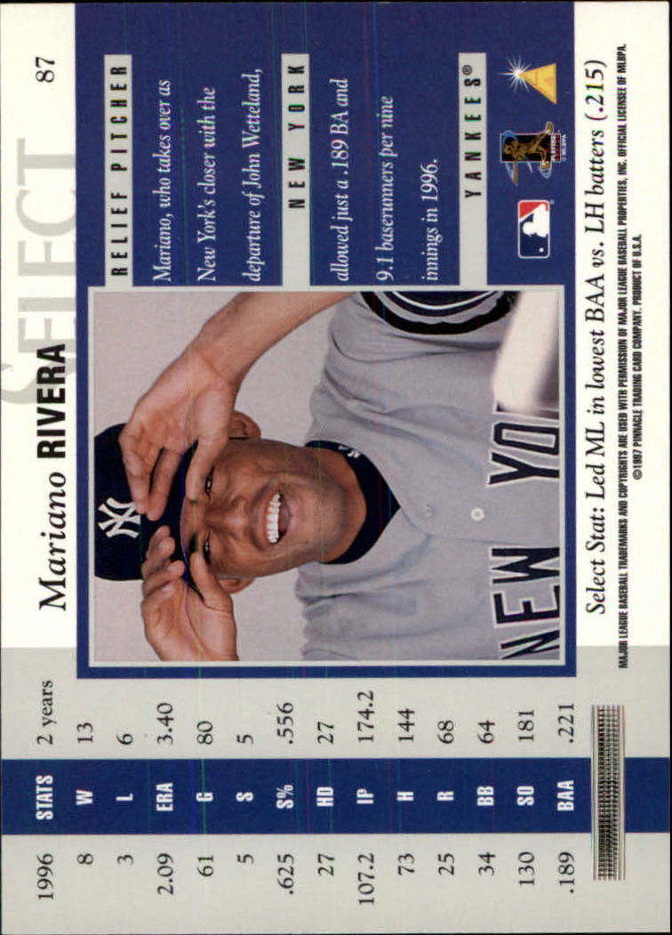 B6663- 1997 Select Baseball Card #s 1-200 +Rookies -You Pick- 15+ FREE US SHIP - Picture 155 of 311