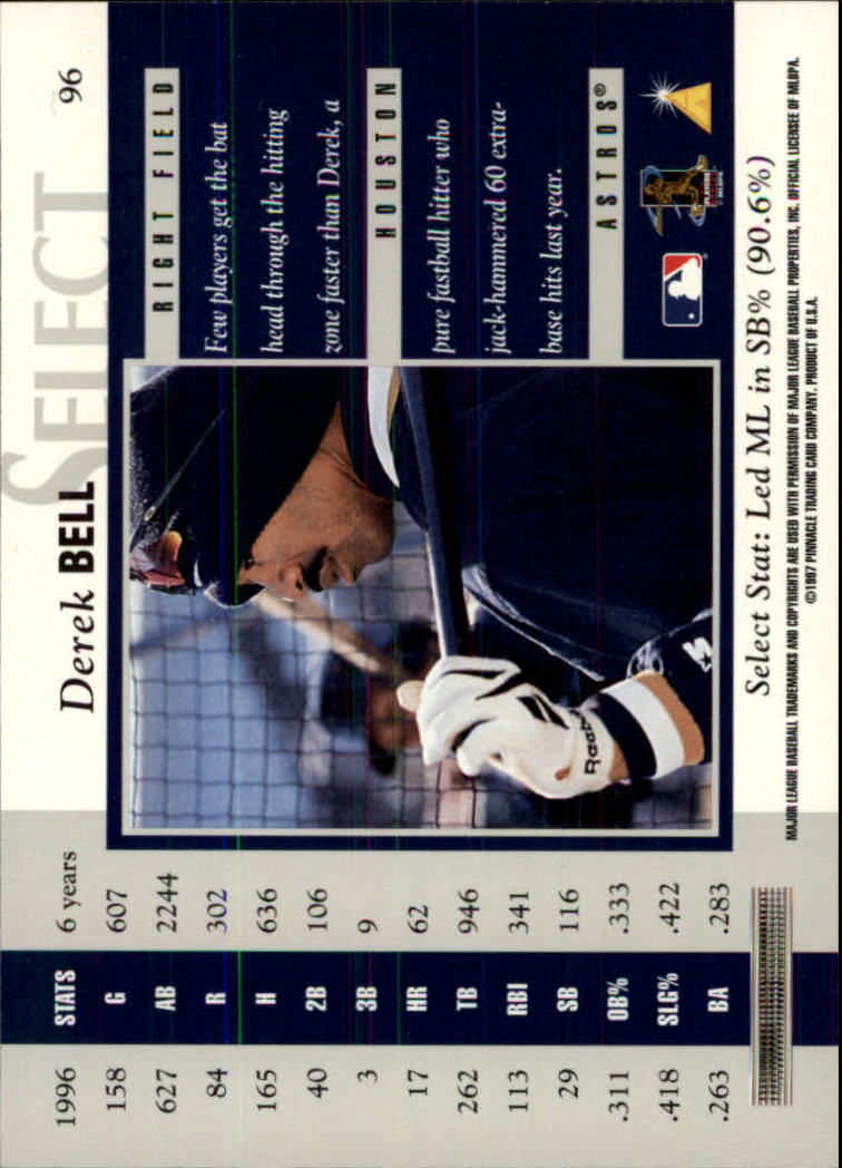 B6663- 1997 Select Baseball Card #s 1-200 +Rookies -You Pick- 15+ FREE US SHIP - Picture 171 of 311