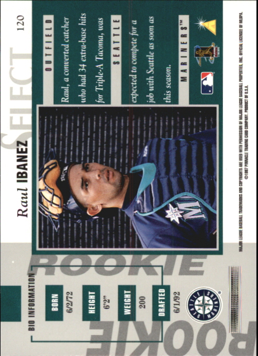 1997 Select Artist's Proofs #120 Raul Ibanez R back image