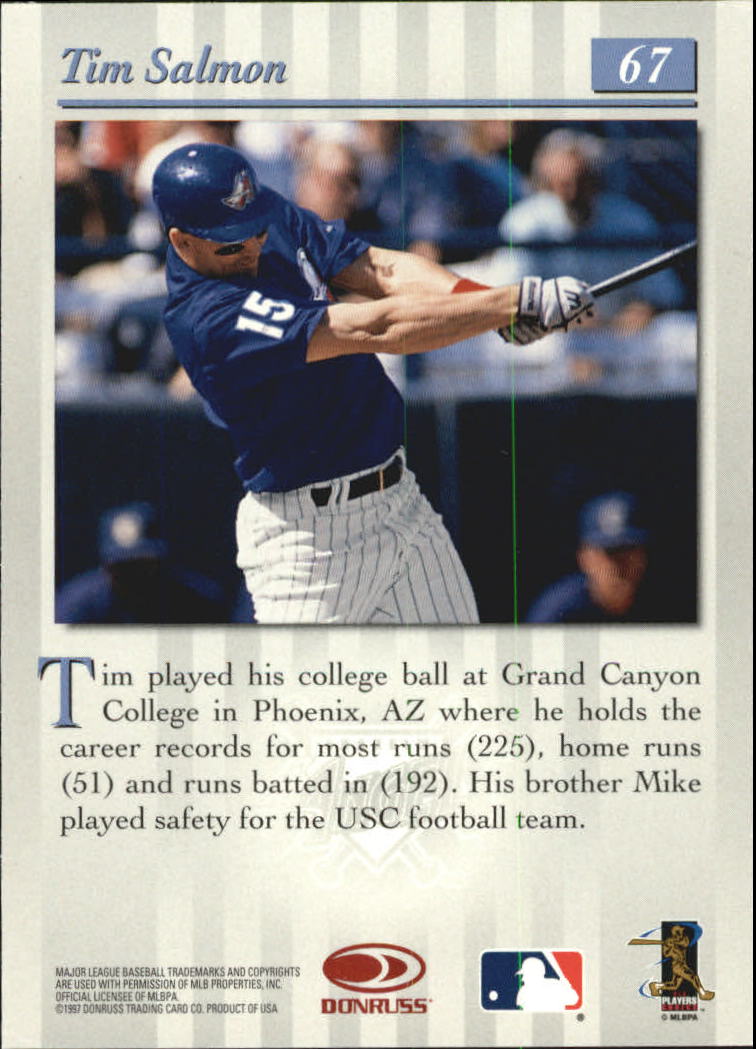 1997 Studio Silver Press Proofs #67 Tim Salmon back image