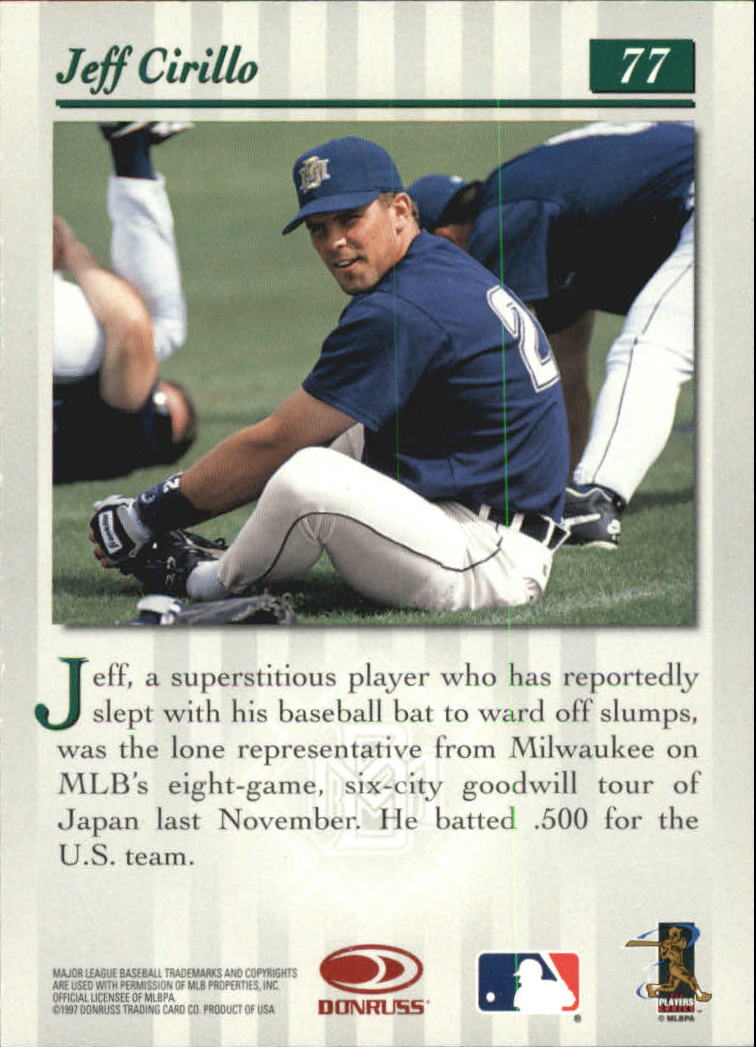 1997 Studio Silver Press Proofs #77 Jeff Cirillo back image