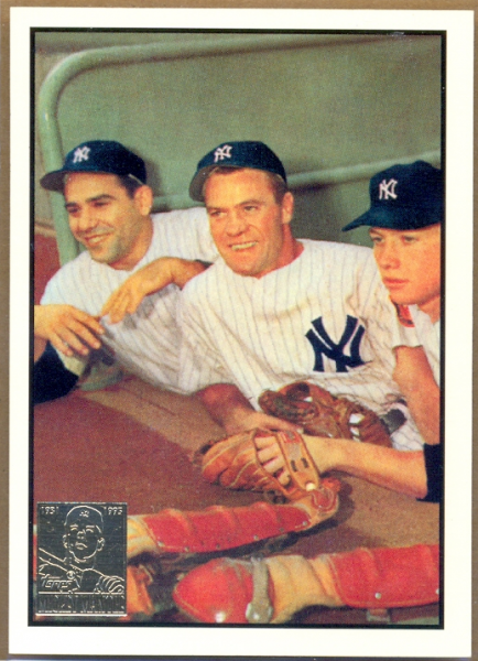 1997 Topps Mantle #21 Mickey Mantle/Hank Bauer/Yogi Berra/1953 Bowman