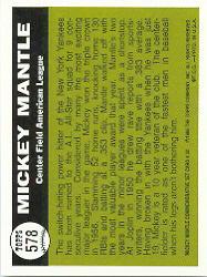 1997 Topps Mantle #32 Mickey Mantle/1961 Topps AS back image