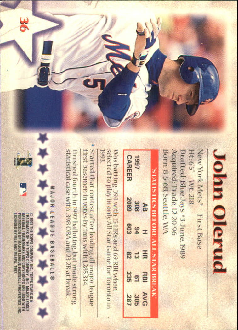 A8392- 1997 Topps Stars BB Card #s 1-125 +Inserts -You Pick- 15+ FREE US SHIP - Picture 39 of 169
