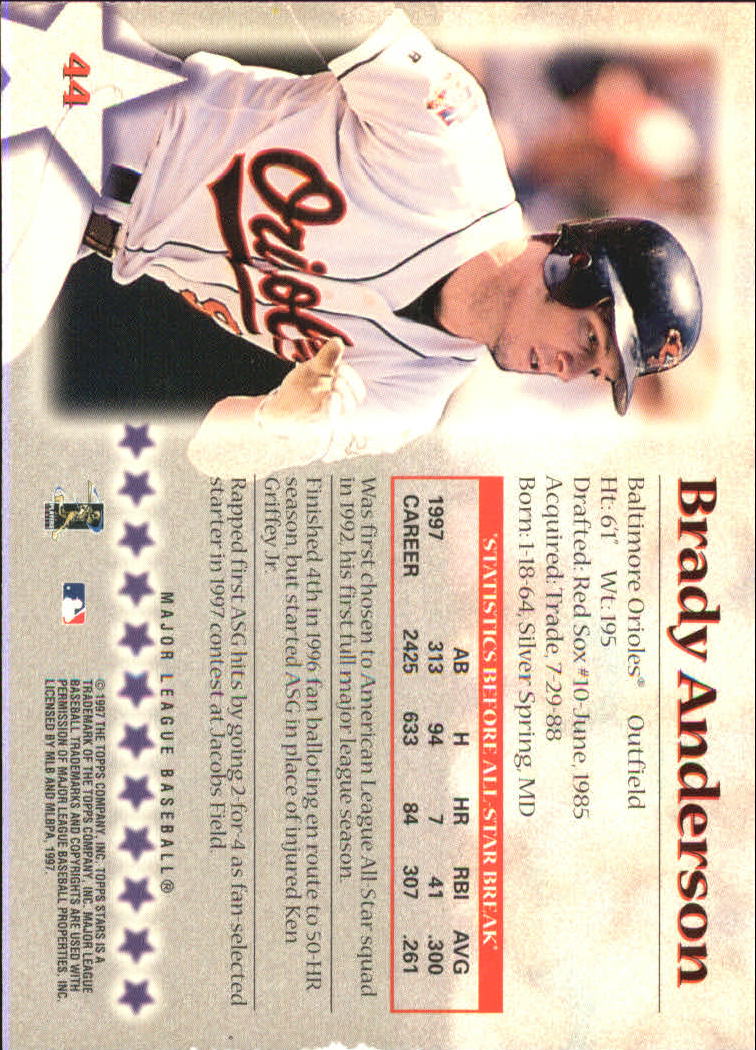 A8392- 1997 Topps Stars BB Card #s 1-125 +Inserts -You Pick- 15+ FREE US SHIP - Picture 51 of 169