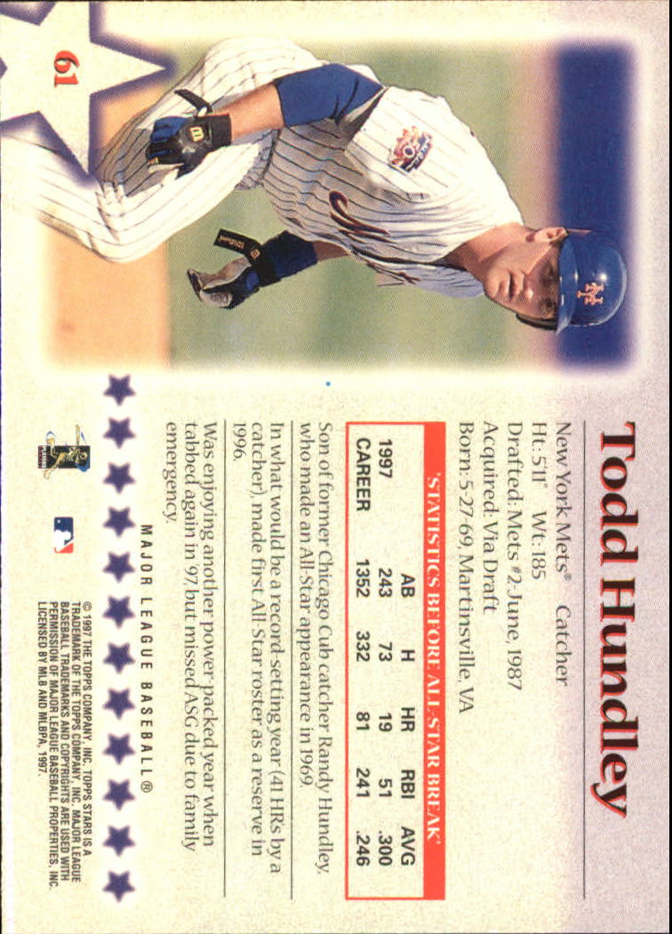 A8392- 1997 Topps Stars BB Card #s 1-125 +Inserts -You Pick- 15+ FREE US SHIP - Picture 77 of 169