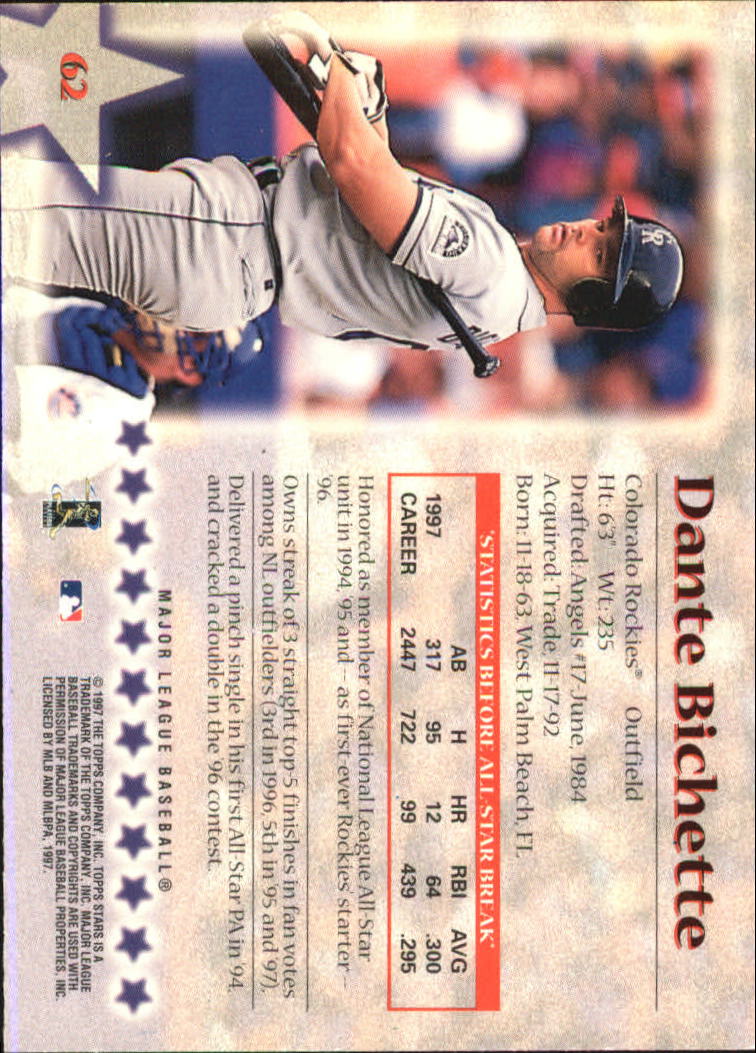 A8392- 1997 Topps Stars BB Card #s 1-125 +Inserts -You Pick- 15+ FREE US SHIP - Picture 79 of 169