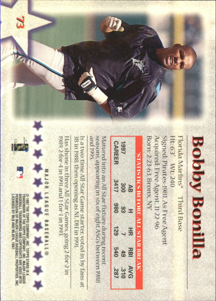 A8392- 1997 Topps Stars BB Card #s 1-125 +Inserts -You Pick- 15+ FREE US SHIP - Picture 93 of 169