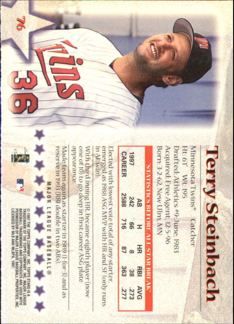 A8392- 1997 Topps Stars BB Card #s 1-125 +Inserts -You Pick- 15+ FREE US SHIP - Picture 95 of 169