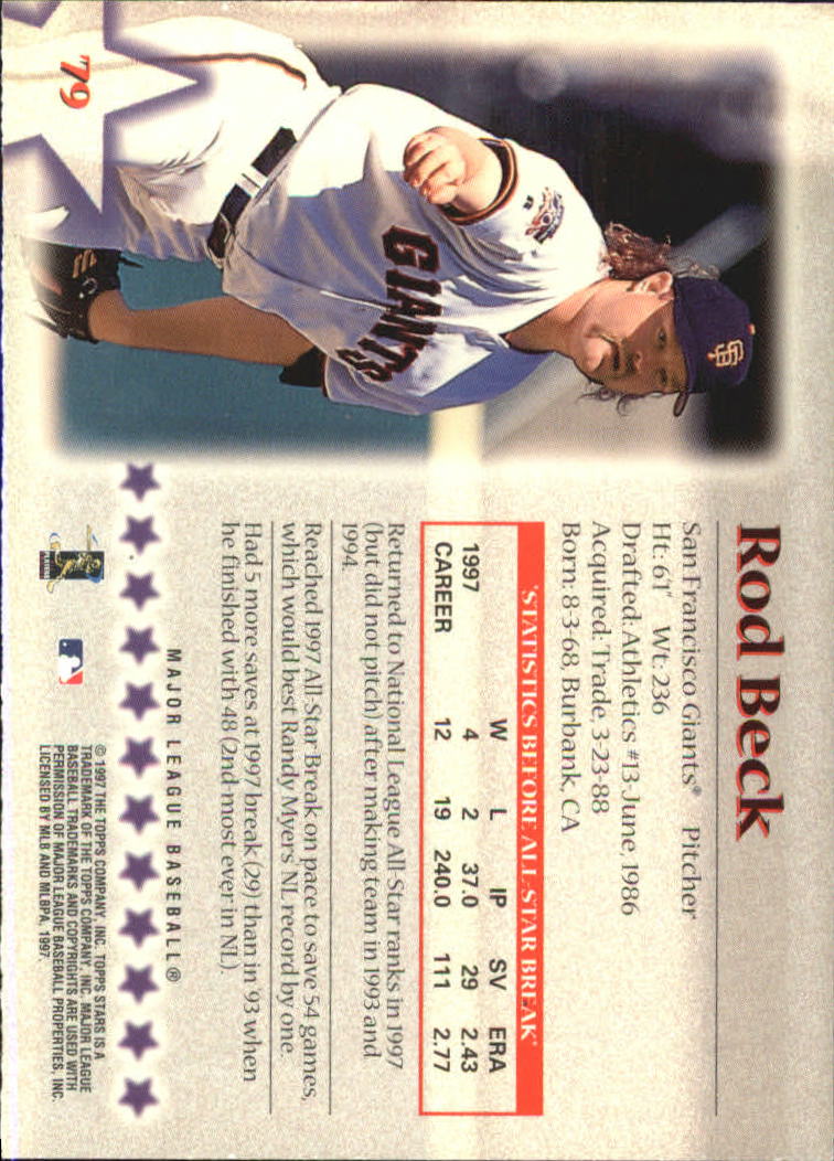 A8392- 1997 Topps Stars BB Card #s 1-125 +Inserts -You Pick- 15+ FREE US SHIP - Picture 99 of 169