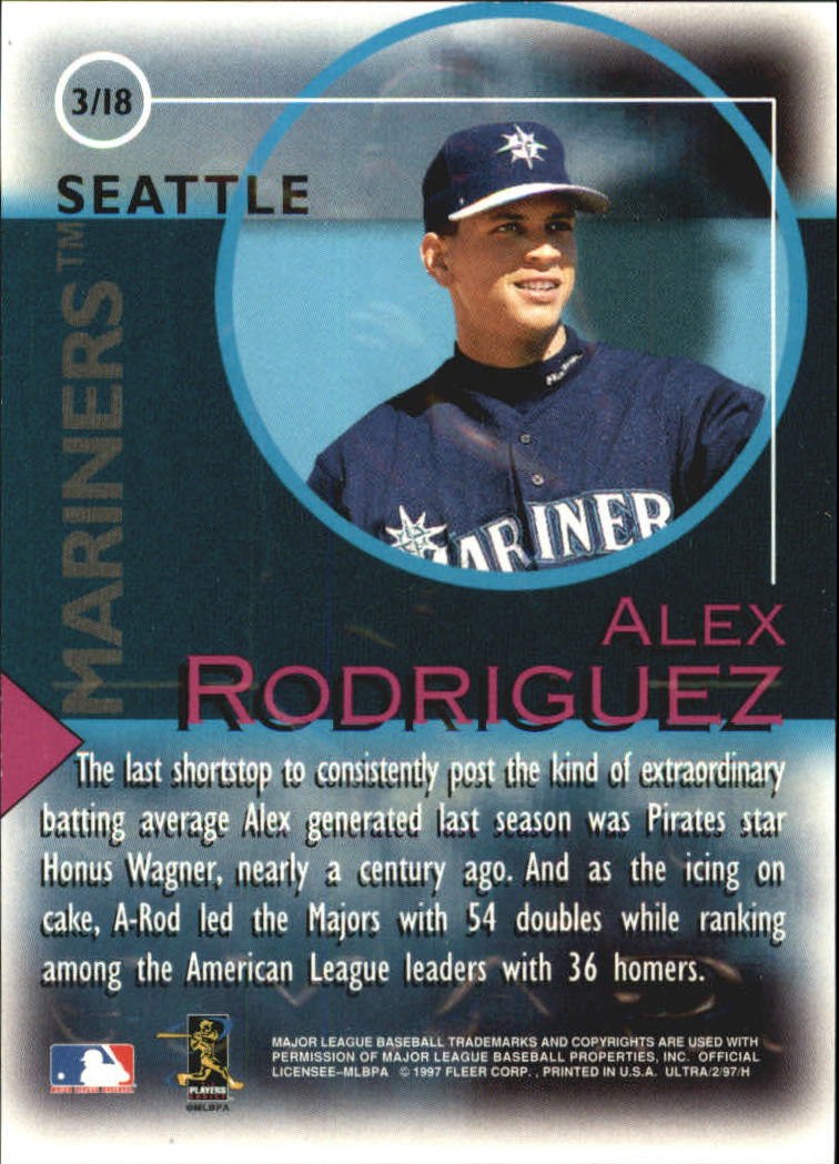 1997 Ultra Fame Game #3 Alex Rodriguez back image